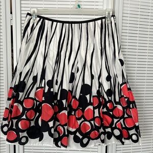 Stylish Black and Red Patterned Skirt